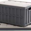 Citylife 64L Collapsible Storage Bins with Lids Plastic Storage Containers for Organizing Stackable Storage Box Large Heavy Duty Utility Crates, 2 Packs