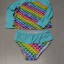 Toddler Girls Swimsuit Rashguard Set Summer Beach Breathable Tankini with UPF 50+ Sun Protection 2T