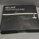 Relime Apex Series Vacuum Bags for Travel Luggage, 180 Open, Reusable Compression Bags for travel Pack, Vacuum Seal Packing Cube for Cloth (2Medium No Pump)