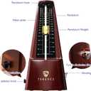 Mechanical Metronomes for Piano Guitar Drum Violin and Other Musical Instruments with Loud Sound and Accurate Beat Multiple Beat Modes for Beginners(Walnut Color)