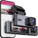 OMBAR Dash Cam Front and Inside, 5G WiFi GPS Dash Cam 4K+1080P Included 64GB Card with 3.18" LCD Screen, Dash Camera for Cars 24/7 Recording, Dash Camera with IR Night Vision, WDR, G-Sensor, App