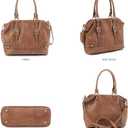 JESSIE & JAMES Elena Concealed Carry Satchel Purse Top Handle Shoulder Tote Bags For Women with Lock and Key