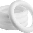 Bright Creations Foam Wreath Form - 10 Inch, White, Set of 4, Round - Wreath Frame for DIY Crafts & Floral Decor