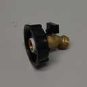 275-330 Gallon Water Tank IBC Tote Adapter 2.36" Coarse Thread Brass Hose Faucet Water Shut-Off Valve with Ball Valve, Garden Hose Connector Replace Valve Part, IBC Water Tank Fitting Part