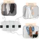 Matte Black Self Adhesive Towel Hooks for Bathroom Wall Door Mounted - SUS304 Stainless Steel Strong Strips Stick on 3/M Wall Hooks for Hanging Coat, Hat, Bag, Key, Jacket  8 Pack