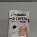 Blissful Diary Muslin Changing Pad Cover for Girls Boys, Ultra Soft Breathable Cotton, Baby Diaper Change Table Pad Covers, 2Pack (Dusty Pink&Cream)