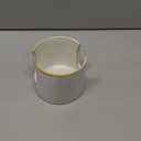 Sponge Holder for Kitchen Sink, Ceramic Dish Sponge Drying Caddy Scrubby Daddy Kitchen Organizer Cute Dish Rack for Sink Counter, Beige White (Cylindrical)