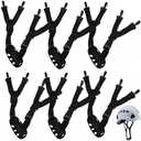 10Pcs Hard Hat Chin Strap Helmet Strap Universal Helmet Liner Chin Protector Strap with Adjustment, for Construction Worker Hat Replacement ，Black