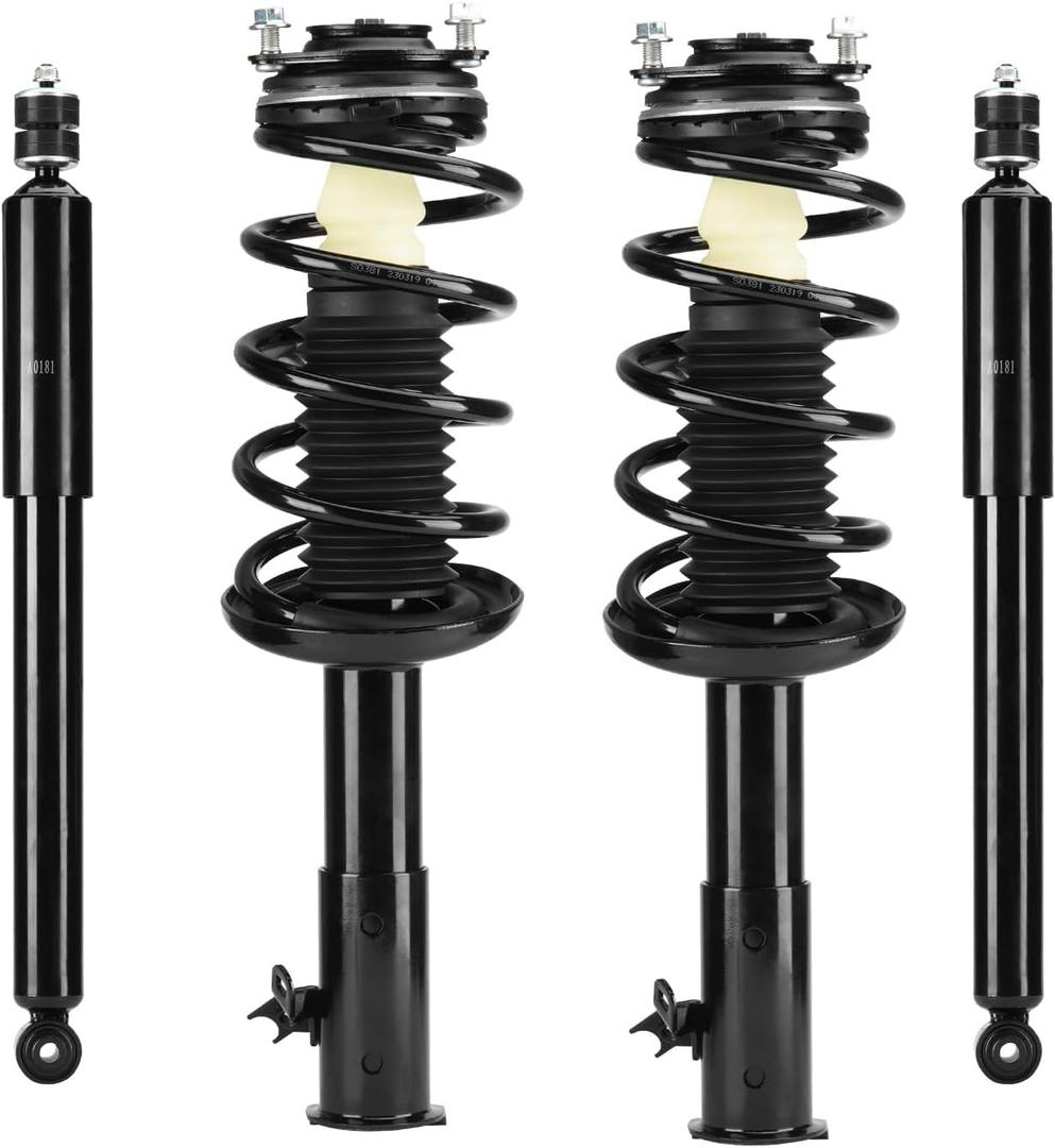 Front & Rear Strut Shock Assembly w/Coil Spring for Honda Civic 2006-2011 Sedan Only, for Acura CSX/ 2006-2011 Replace 172286 172287 5609, Left & Right, 4PCS