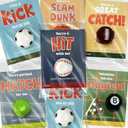 2 x 24 Packs Valentines Day Cards for Kids School with Fidget Spinner Sport Balls, Boys Girls Classroom Exchange