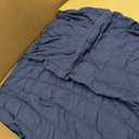 JOLLYVOGUE Oversized King Comforter Set, 3 Pieces Navy Blue Seersucker Comforters, Lightweight & Fluffy Bedding Sets for All Season with 1 Ruffle Comforter and 2 Ruffle Pillowshams