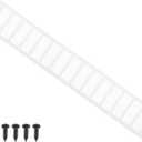 PATIKIL 24 x 4 Inch Door Air Vent Cover, 1 Pcs Heavy Duty Aluminum Grille Ventilation Cover Louvered with Mounting Screws for Cabinet Wardrobe Door, Silver