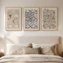 Framed William Morris Vintage Floral Pictures for Living Room 16x24 In, 16"W x 24" H x 3Pcs