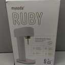 Mysoda Ruby 2 Sparkling Water Maker - Soda Streaming Machine Silent Carbonated Water Machine Robust Long-Lasting Aluminium Soda Maker 1L Water Bottle Without CO2 Cylinder - White Copper Soda Machine