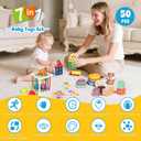 LearnToy Baby Toys 18-36 Months, Montessori 7-in-1 Activity Set - Stacking Blocks, Infant Teething Toy & Sensory Bin, Baby Boys & Girls Gifts