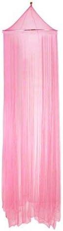 DAYSTART Mosquito Net Round Lace Curtain Dome Bed Canopy Netting for Single to King Size Beds,Camping (Light Pink)