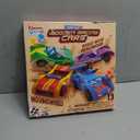 Klever Kits 4 DIY Wooden Race Cars-Build & Paint Your Own Wood Craft Kit, 4 Race Cars Toy, Easy to Assemble Arts Crafts Kit, Birthday Party Presents for Kids Boys and Girls