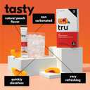 Tru Gut Powder, Prebiotics and Probiotics for Digestive Health, Peach Flavored Gut Health Drink Mix with Vitamin B3, Sweetened with Monk Fruit & Stevia, Caffeine Free, Gluten Free, Vegan, 12 Packets