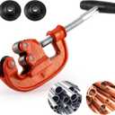 Pipe Cutter Tool 1/8-2", Heavy-duty Tubing Cutter Speed Cutting Up to Galvanized Pipe, Copper, and Iron Pipe,Professional Metal Pipe Cutter Tool With 2 additional blades