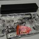 YINMIT Wooden Display Riser Stand, Tiered Perfume and Cologne Organizer Stand, 4 Tier Spice Rack Organizer, Rustic Display Shelf for Candles (4 Tier,Black)