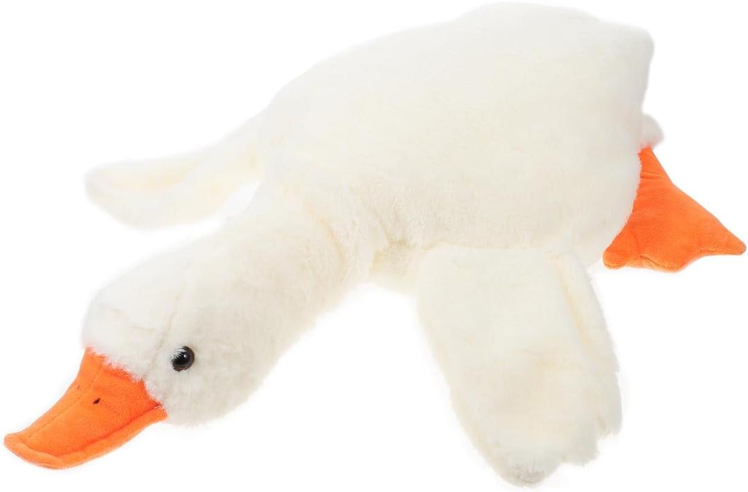 White Goose Costume Hat, PP Cotton Plush Stuffed Animal Headgear for Kids & Adults, Costume Hat for Party, Carnival, Cosplay, Performance, Easter Favor