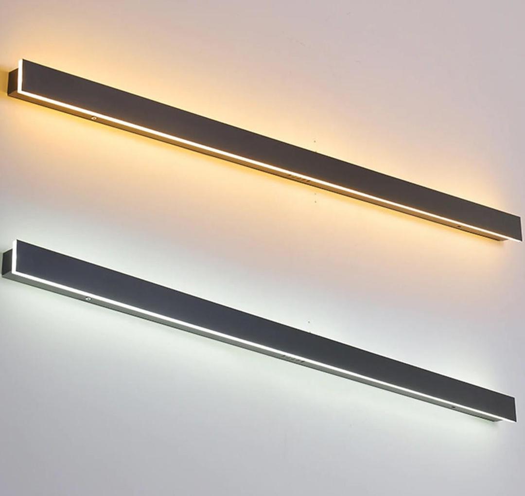 Modern Black Outdoor Waterproof Luxury Garden Wall Lamp - Contemporary Outdoor Wall Lights  CCT:3000K 2 Pack