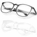 Alsenor Safety Glasses Anti Fog Goggles Protective Eyewear Blue Light Blocking Anti Dust UV Protection Glasses For Men Women (2 Pack (Black + Transparent))