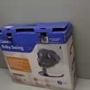 LAREX Baby Swing to Toddler Electric Infant Swing Portable for Newborn Boy Girl, 5 Sway Speeds with Remote Control, 12 Preset Melodies and Bluetooth, 0-6 Months Max 20 Lbs(Dark Wood Grain)