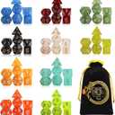 CiaraQ Polyhedral Dice Set - DND Role Playing Dice for Dungeons and Dragons RPG Table Games, Monochrome, 70pcs