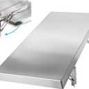 Folding Concession Shelf 24" x 18", Stainless Steel Drop Down Serving Food Shelf for Concession Windows