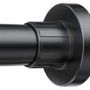 Shower Curtain Rod 32-80 Inch Adjustable - 1 Inch Diameter Heavy Duty No drill Spring Tension Shower Rod, Non-Slip Rustproof Telescopic Rod for Bathroom, Black