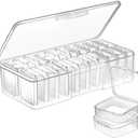 DUOFIRE 20 Pieces Plastic Bead Organizer, Craft Organizers and Storage Bead Storage Containers Small Transparent Boxes with Hinged Lid for Modular Storage of Small Parts, Diamonds, DIY Art, Jewelry