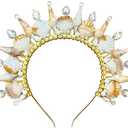 Amazon.com: JeVenis Mermaid Crown Headband Seashell Crown Siren Costume Women Headpiece for Mermaid Sirens Goddess Cosplay Renaissance : Clothing, Shoes & Jewelry