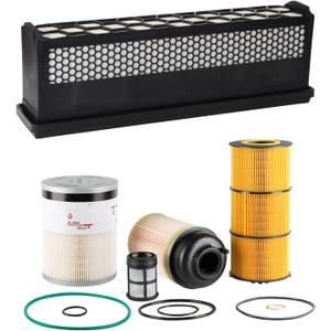 High Flow AF27879 FS19915 PF9908 P551005 Filter Kit,Fit for Freightliner Cascadia DD Series Oil, Air, FWS and Fuel Filter Kit