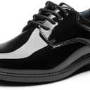 Bruno Marc Boy's Classic Oxfords Dress Shoes, 13, Black