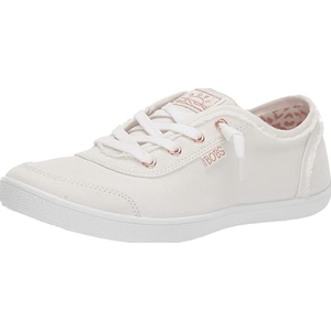 Skechers Women's Bobs B Cute Sneaker – Memory Foam, Flexible Outsole, Lightweight Vegan Shoes (7.5, White)