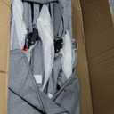 Foldable Baby Playpen with Gate, Extra Large Collapsible Play Yard for Babies & Toddlers, Portable Travel Play Pen with Fence, Safe Activity Center for Indoor & Outdoor Use (59"71" Grey) (Gray)