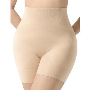 Esa Liang Shapewear Tummy Control for Women Body Shaper High Waisted Shorts (Beige, M)