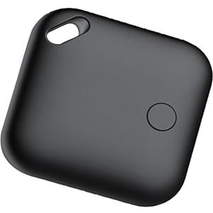 Smart Bluetooth Tracker, Item Finder Works with Apple Find My (iOS Only) App, Trakcer Tag Locator for Keys, Luggage, Satchel- 1 Pack (Ebony)