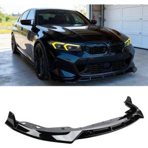 Front Lip Compatible with BMW G20 3 Series M Sport 330e 330i M340i 20232026 LCI, Front Bumper Chin Splitter Spoiler for 330i 330e M340i (Gloss Black)