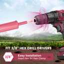 4x12 Inch Auger Drill Bit for Planting - Heavy Duty Garden Tools Auger Drill Bit for Planting Bulbs, Flowers, and Trees