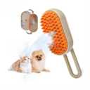 3 x 4-in-1 Cat Grooming Brush  Water Spray & Self-Cleaning Shedding Brush for Cats & Dogs  Pet Hair Removal & Massage Comb for Long & Short Hair (Beige).