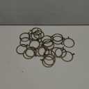 Curtain Rings with Eyelet for Curtain Rods 2 Inch Inner Diameter Metal Drapery Eyelet Curtain Rings Black 24 Pcs Bronze Exselens