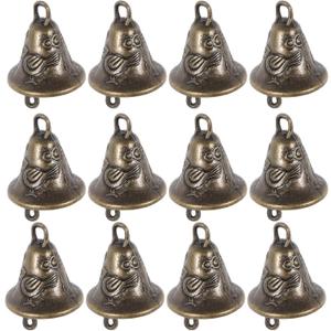 DOITOOL Bell Wind Chime Accessories 20Pcs Small Alloy Bells for DIY Crafts Vintage Bronze Jingle Bells for Home Decor Pet Collar and Holiday Decorations
