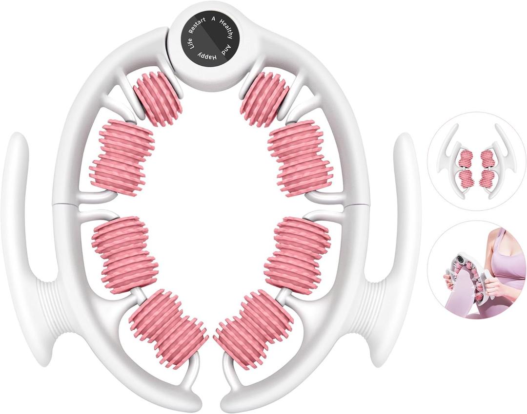 COSTWELL Cellulite Massager, Cellulite Remover Muscle Roller,360 Deep Tissue Massager for Leg, Neck,Calves, Arm,Thighs, Back,Foam Roller Fascia Massage Tool for Muscle Relieve.White