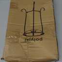 16" Tall Gazing Ball Stand for 10-12 inch Balls, Black Metal Gazing Globe Display Holder Stands for Outdoor Garden Clearance, 9" L x 9" W x 16" H