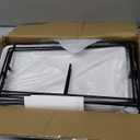 3 Tier Serving Tray for Party, 14"x7" Tiered Serving Platters with Steel Display Stand for Sevring Food,Cookies,Veggie, Dessert,Fruit, Black