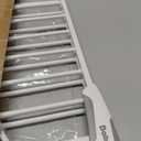 Babelio Baby Gate for Stairs, Kitchen & Doorways, 26-43" W 28" H No Bottom Bar| Easy Installation| One-Handed Operation| Auto-Close| Hardware Mount (Drill Needed) Safety Dog/Pet Gate Indoor (White)