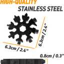 Gifts for Men, 18-in-1 Snowflake Multitool, Valentines Day Gifts for Him, Anniversary Birthday Gifts for Men Husband Him, Mens Valentines Gift for Dad Who Have Everything, Cool Gadgets Tools (Black)