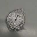 Mini Tabletop Clock, Decorative Metal Table Clock with Battery Operated for Bedside, Table, Living Room, Home and Office